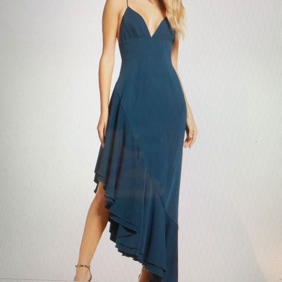 Beautiful Cameo Collection green evening gown size L, new with tags! - Picture 1 of 11